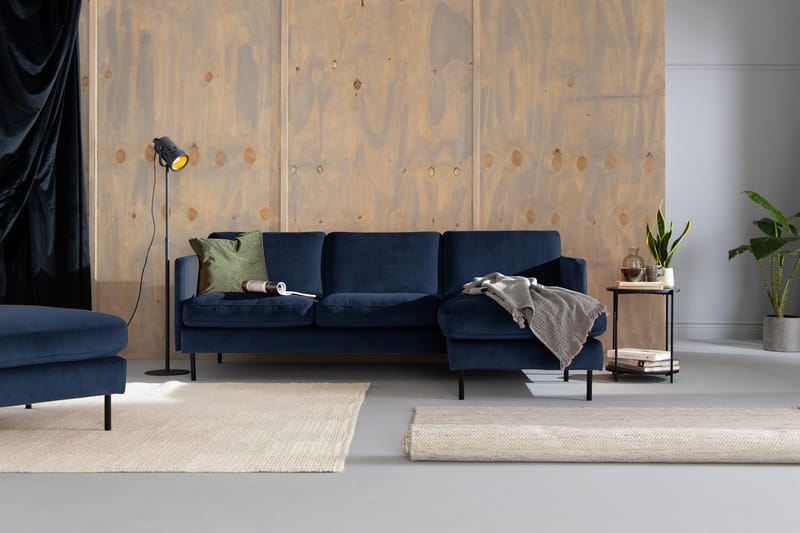Theodin velour sofa 2-pers. med Diva højre - Møbler - Sofaer - Sofa med chaiselong