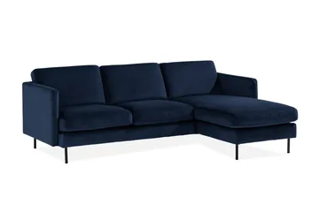 Theodin velour sofa 2-pers. med Diva højre - Møbler - Sofaer - Sofa med chaiselong