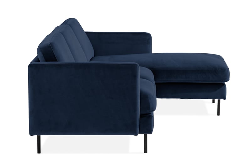 Theodin velour sofa 2-pers. med Diva højre - Sofa med chaiselong - Velour sofaer - 2-personer sofa med chaiselong