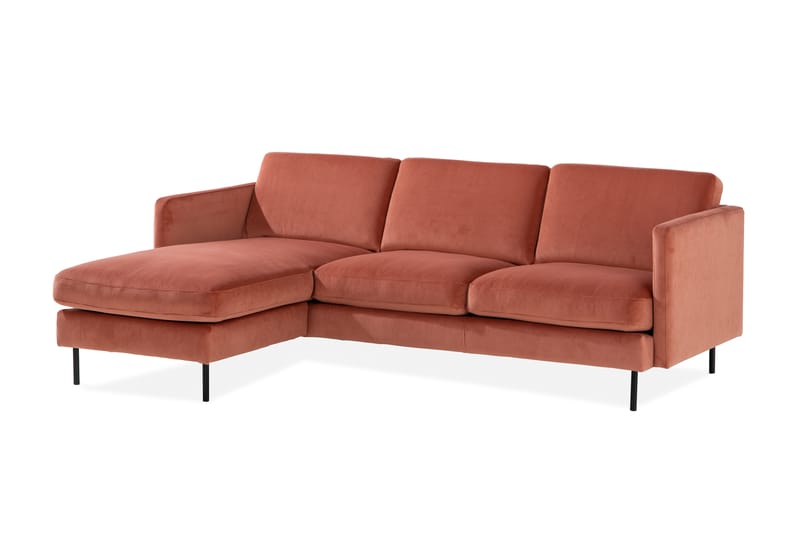 Theodin Velour sofa 2-pers. med Diva venstre - Sofa med chaiselong - Velour sofaer - 2-personer sofa med chaiselong