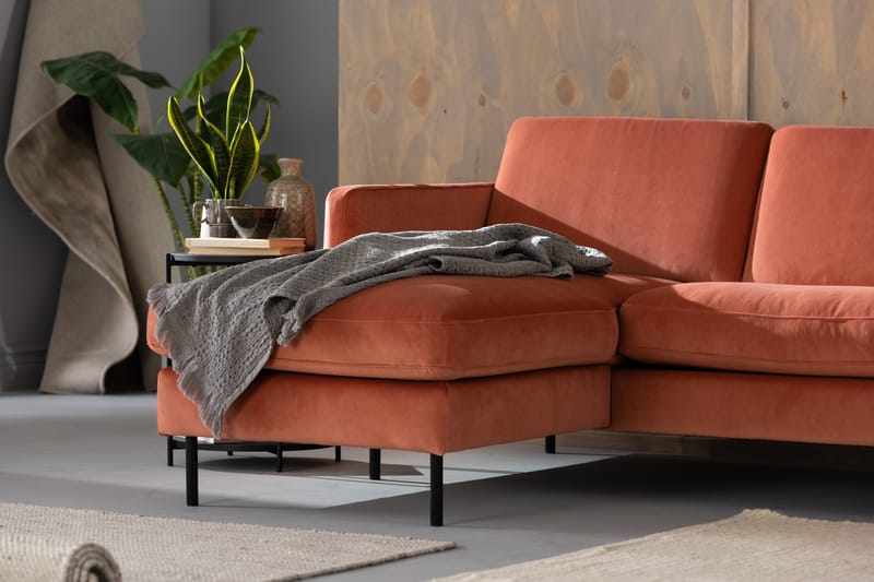 Theodin Velour sofa 2-pers. med Diva venstre - Møbler - Sofaer - Sofa med chaiselong