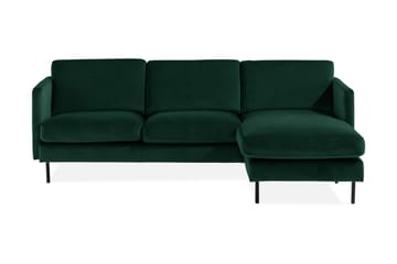 Theodin velour sofa 2-pers. med Diva højre