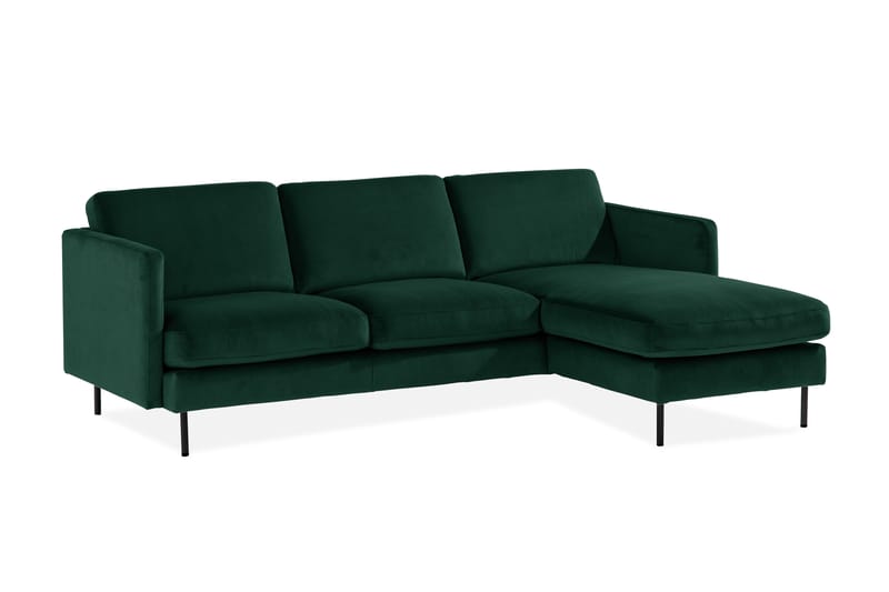 Theodin velour sofa 2-pers. med Diva højre - Sofa med chaiselong - Velour sofaer - 2-personer sofa med chaiselong