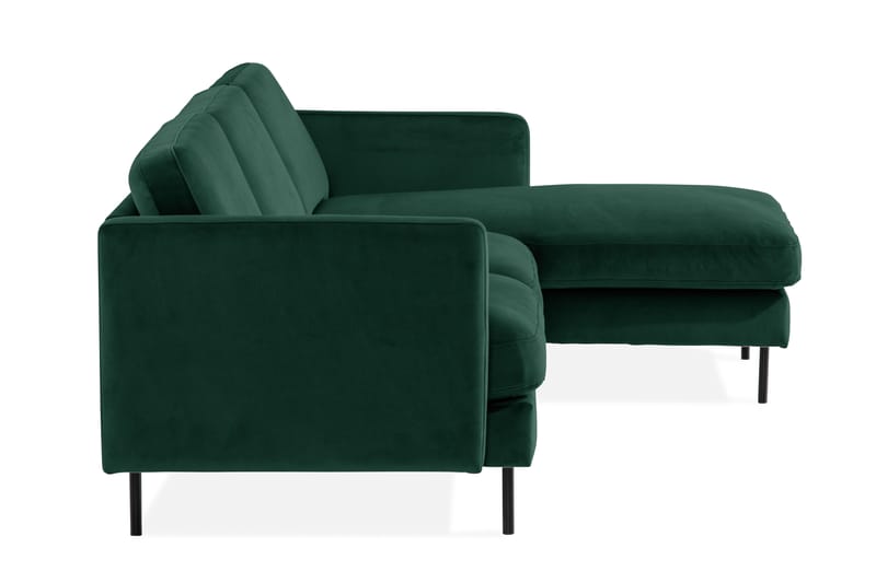 Theodin velour sofa 2-pers. med Diva højre - Sofa med chaiselong - Velour sofaer - 2-personer sofa med chaiselong