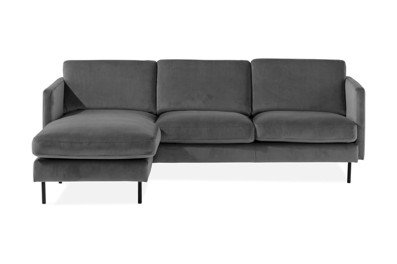 Theodin Velour sofa 2-pers. med Diva venstre - 2-personer sofa med chaiselong - Velour sofaer - Sofa med chaiselong