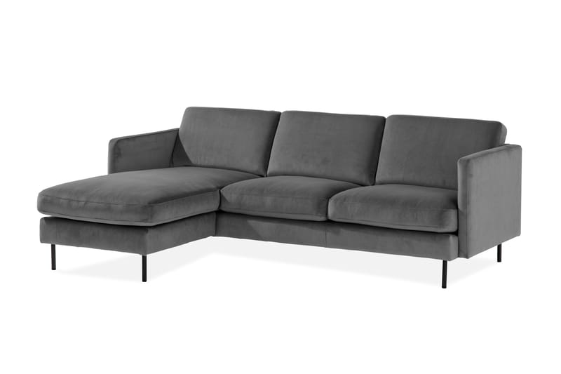 Theodin Velour sofa 2-pers. med Diva venstre - Sofa med chaiselong - Velour sofaer - 2-personer sofa med chaiselong