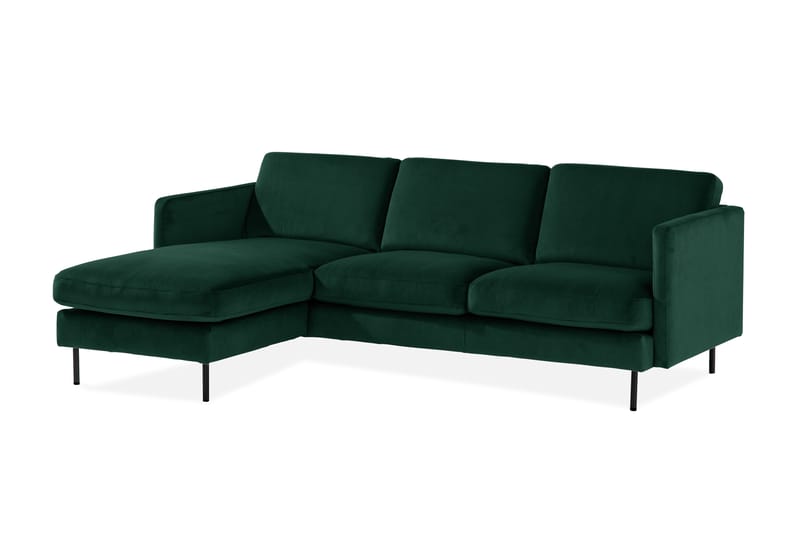 Theodin Velour sofa 2-pers. med Diva venstre - Sofa med chaiselong - Velour sofaer - 2-personer sofa med chaiselong