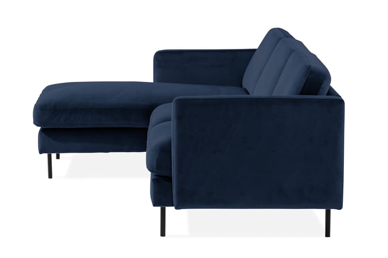 Theodin Velour sofa 2-pers. med Diva venstre - Sofa med chaiselong - Velour sofaer - 2-personer sofa med chaiselong