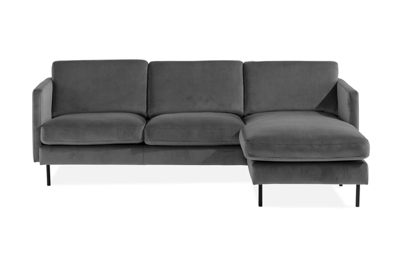 Theodin velour sofa 2-pers. med Diva højre - Sofa med chaiselong - Velour sofaer - 2-personer sofa med chaiselong