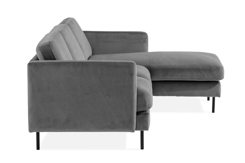 Theodin velour sofa 2-pers. med Diva højre - Sofa med chaiselong - Velour sofaer - 2-personer sofa med chaiselong