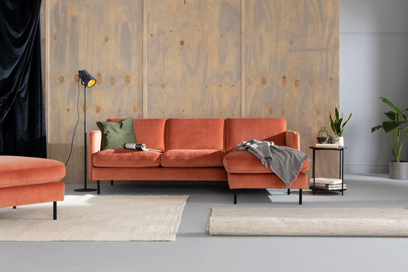 Theodin velour sofa 2-pers. med Diva højre - Møbler - Sofaer - Sofa med chaiselong