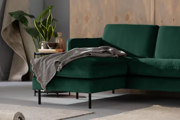 Theodin Velour sofa 2-pers. med Diva venstre - Møbler - Sofaer - Sofa med chaiselong