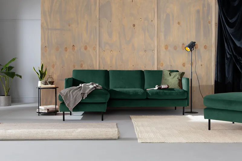 Theodin Velour sofa 2-pers. med Diva venstre - Møbler - Sofaer - Sofa med chaiselong