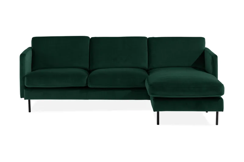Theodin velour sofa 2-pers. med Diva højre - Møbler - Sofaer - Sofa med chaiselong