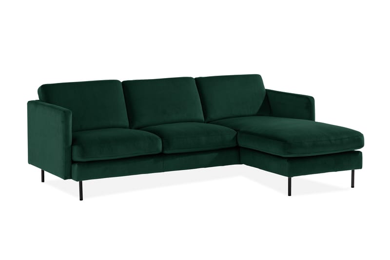 Theodin velour sofa 2-pers. med Diva højre - Møbler - Sofaer - Sofa med chaiselong