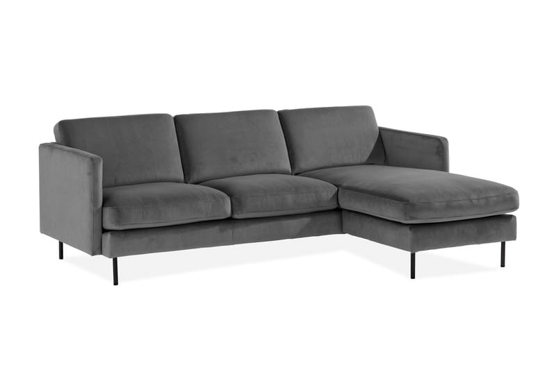 Theodin velour sofa 2-pers. med Diva højre - Møbler - Sofaer - Sofa med chaiselong