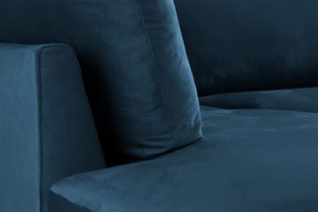 Trend 4-personers Venstrevendt L-formet Chaiselongsofa i Fløjl - Blå - Møbler - Sofaer - Sofa med chaiselong