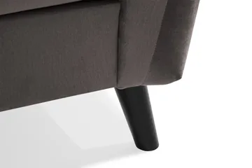 Trend 4-personers Højrevendt L-formet Chaiselongsofa i Fløjl - Mørkegrå - Møbler - Sofaer - Sofa med chaiselong