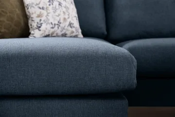 Trend 4-personers Højrevendt L-formet Chaiselongsofa i Stof - Blå - Møbler - Sofaer - Sofa med chaiselong