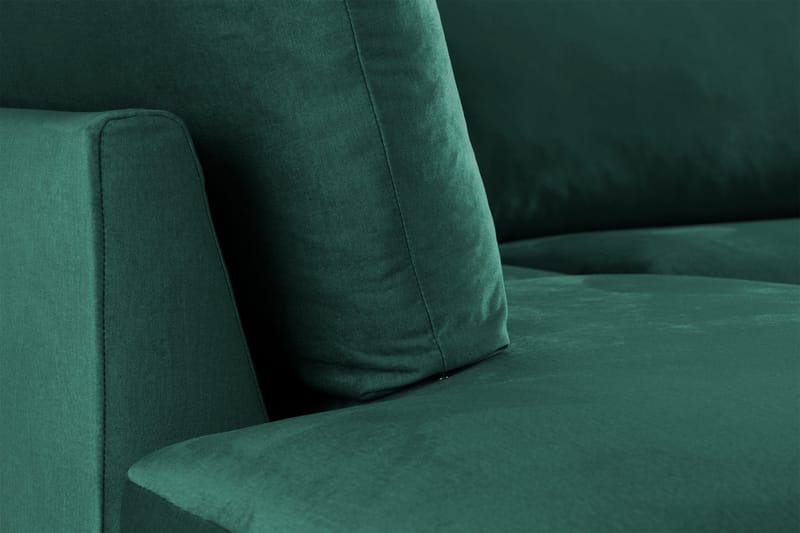 Trend 4-personers Venstrevendt L-formet Chaiselongsofa i Fløjl - Grøn - Møbler - Sofaer - Sofa med chaiselong