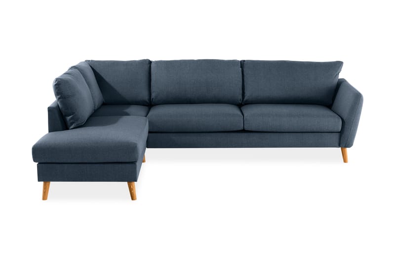 Trend 4-personers Venstrevendt L-formet Chaiselongsofa i Stof - Blå - Møbler - Sofaer - Sofa med chaiselong