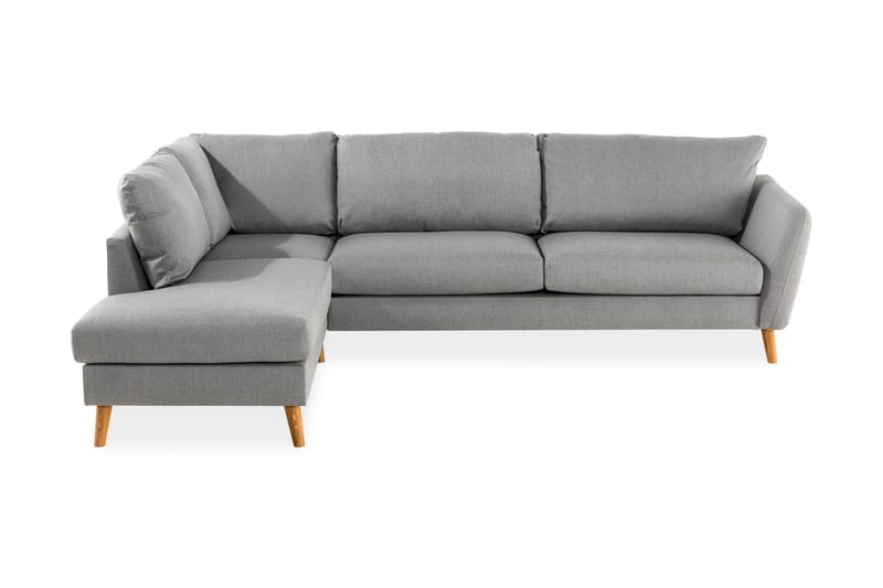 Trend 4-personers Venstrevendt L-formet Chaiselongsofa i Stof - Grå - Møbler - Sofaer - Sofa med chaiselong