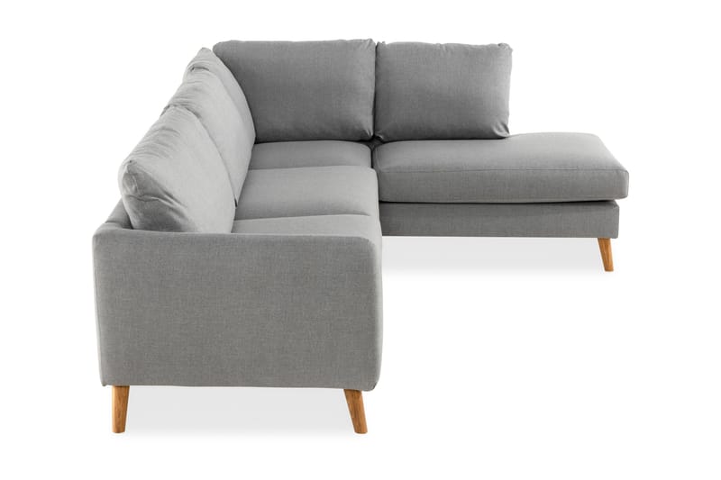 Trend 4-personers Højrevendt L-formet Chaiselongsofa i Stof - Grå - Møbler - Sofaer - Sofa med chaiselong