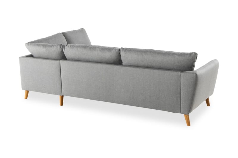 Trend 4-personers Højrevendt L-formet Chaiselongsofa i Stof - Grå - Møbler - Sofaer - Sofa med chaiselong