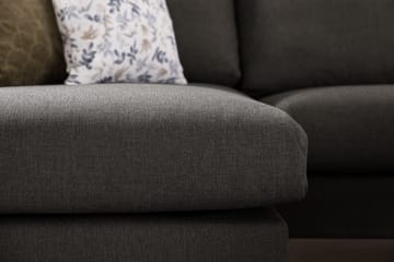 Trend 4-personers Venstrevendt L-formet Chaiselongsofa i Stof - Sort - Møbler - Sofaer - Sofa med chaiselong