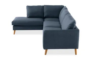 Trend 4-personers Venstrevendt L-formet Chaiselongsofa i Stof - Blå - Møbler - Sofaer - Sofa med chaiselong