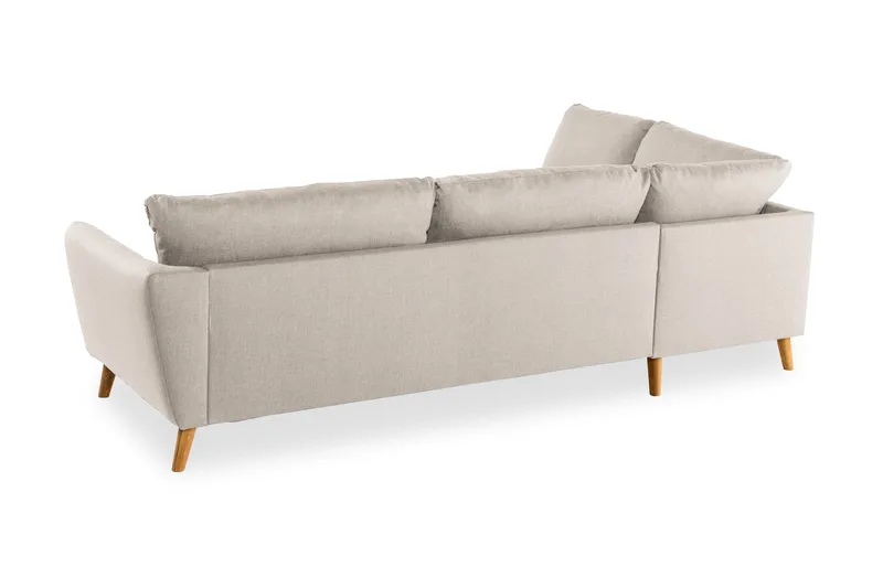 Trend 4-personers Venstrevendt L-formet Chaiselongsofa i Stof - Beige - Møbler - Sofaer - Sofa med chaiselong