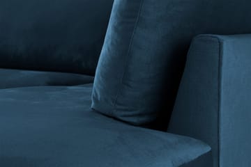 Trend 4-personers Højrevendt L-formet Chaiselongsofa i Fløjl - Blå - Møbler - Sofaer - Sofa med chaiselong