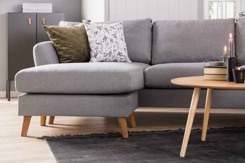 Trend 5-personers Venstrevendt U-formet Hjørnesofa med Divan i Stof - Grå - Møbler - Sofaer - Hjørnesofa - Hjørnesofa med chaiselong