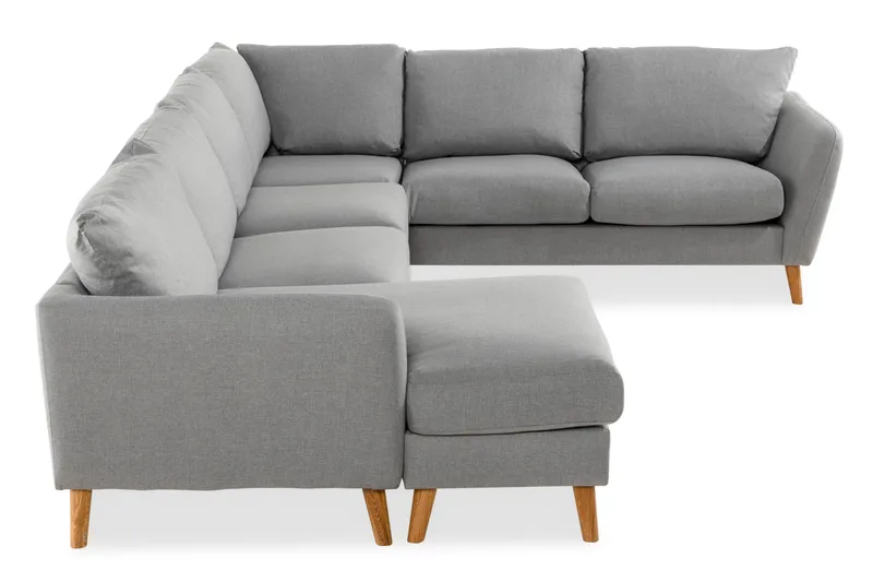Trend 5-personers Venstrevendt U-formet Hjørnesofa med Divan i Stof - Grå - Møbler - Sofaer - Hjørnesofa - Hjørnesofa med chaiselong