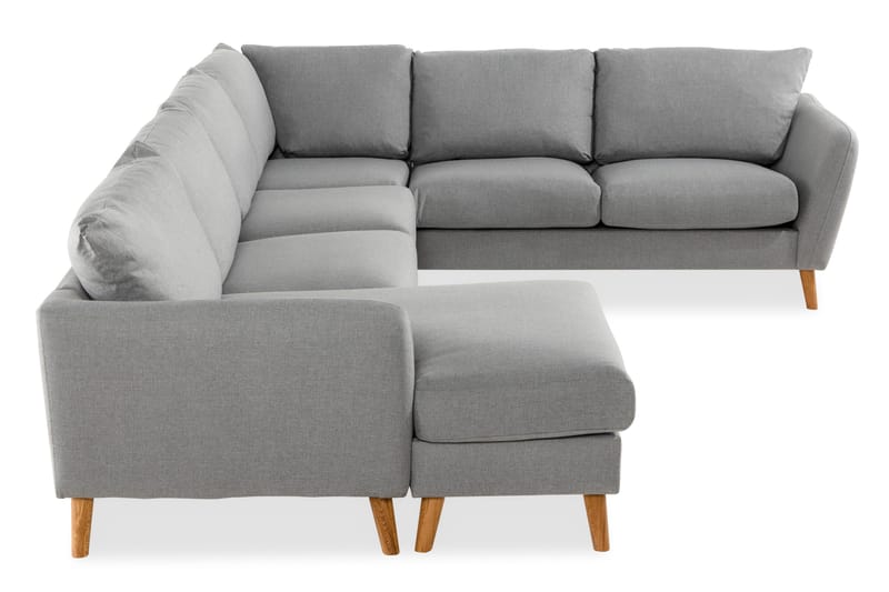 Trend 5-personers Venstrevendt U-formet Hjørnesofa med Divan i Stof - Grå - Møbler - Sofaer - Hjørnesofa - Hjørnesofa med chaiselong