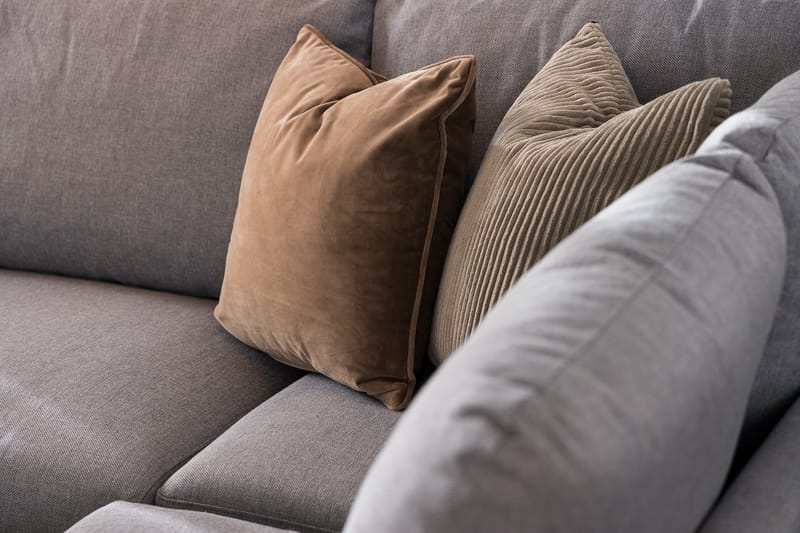 Trend 5-personers Venstrevendt U-formet Hjørnesofa med Divan i Stof - Grå - Møbler - Sofaer - Sofa med chaiselong