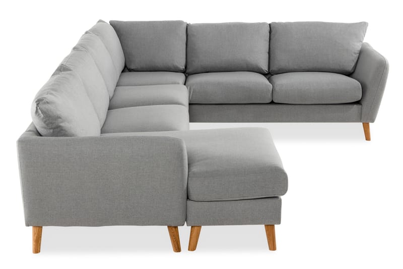 Trend 5-personers Venstrevendt U-formet Hjørnesofa med Divan i Stof - Grå - Møbler - Sofaer - Sofa med chaiselong