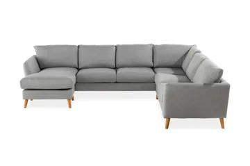 Trend 5-personers Venstrevendt U-formet Hjørnesofa med Divan i Stof - Grå - Møbler - Sofaer - Hjørnesofa - Hjørnesofa med chaiselong
