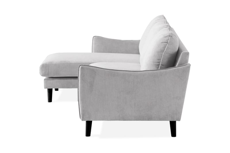 Trend Lyx 3-personers Venstrevendt L-formet Chaiselongsofa i Stof - Lysegrå - Møbler - Sofaer - Sofa med chaiselong - 4 personers sofa med chaiselong