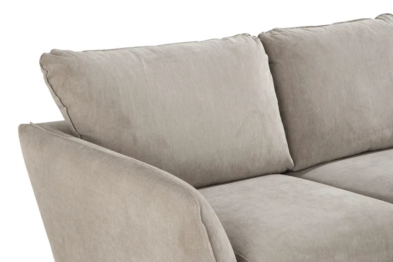 Trend Lyx 3-personers Højrevendt L-formet Chaiselongsofa i Stof - Beige - Møbler - Sofaer - Sofa med chaiselong - 4 personers sofa med chaiselong