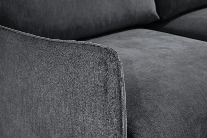 Trend Lyx 3-Pers. Chaiselongsofa Højre - Mørkegrå/Eg - Møbler - Sofaer - Sofa med chaiselong - 4 personers sofa med chaiselong