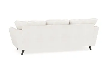 Trend Lyx 3-personers Venstrevendt L-formet Chaiselongsofa i Bouclé - Hvid - Møbler - Sofaer - Sofa med chaiselong