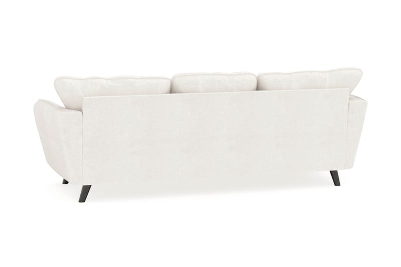 Trend Lyx 3-personers Venstrevendt L-formet Chaiselongsofa i Bouclé - Hvid - Møbler - Sofaer - Sofa med chaiselong