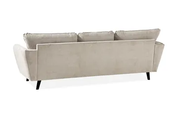 Trend Lyx 3-personers Venstrevendt L-formet Divansofa i Stof - Beige - Møbler - Sofaer - Sofa med chaiselong