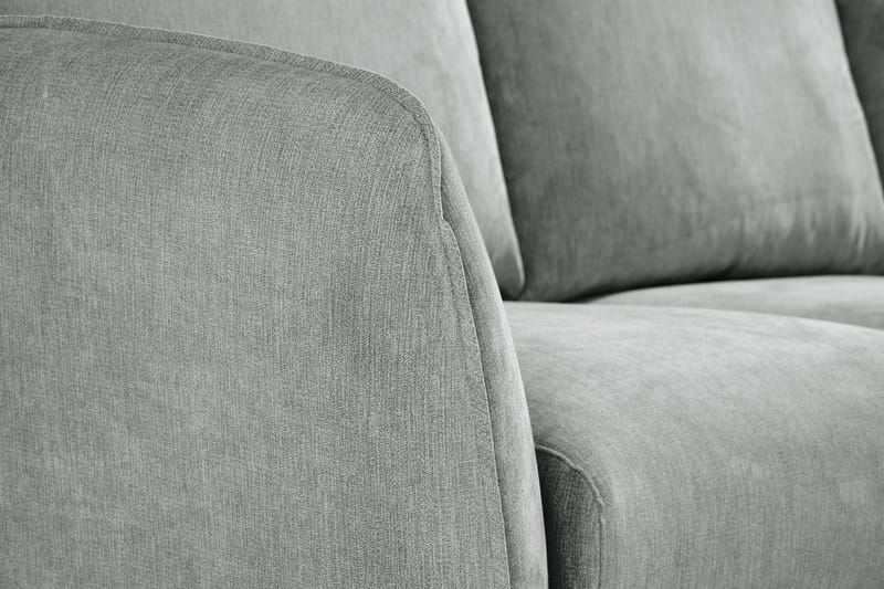 Trend Lyx 3-personers Højrevendt L-formet Chaiselongsofa i Stof - Grå - Møbler - Sofaer - Sofa med chaiselong - 4 personers sofa med chaiselong