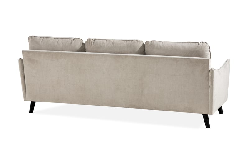Trend Lyx 3-personers Højrevendt L-formet Chaiselongsofa i Stof - Beige - Møbler - Sofaer - Sofa med chaiselong
