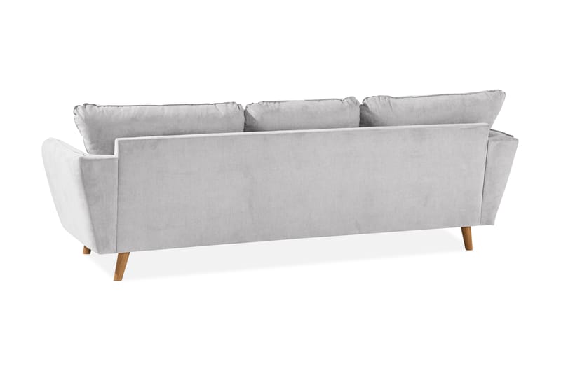 Trend Lyx 3-Pers. Chaiselongsofa Venstre - Lysegrå/Eg - Sofa med chaiselong - 4 personers sofa med chaiselong