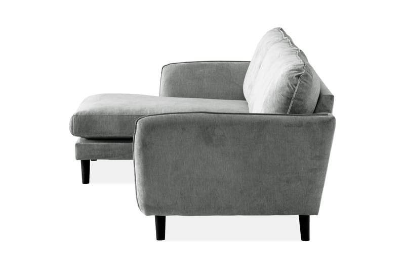 Trend Lyx 3-personers Venstrevendt L-formet Chaiselongsofa i Stof - Grå - Møbler - Sofaer - Sofa med chaiselong