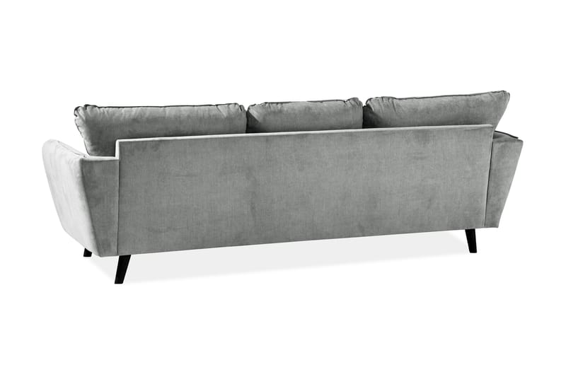 Trend Lyx 3-personers Venstrevendt L-formet Chaiselongsofa i Stof - Grå - Møbler - Sofaer - Sofa med chaiselong