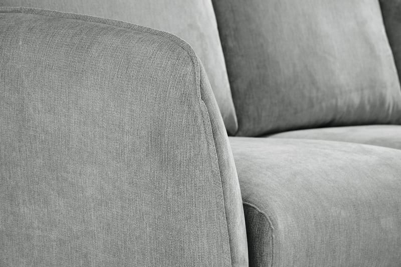 Trend Lyx 3-personers Venstrevendt L-formet Chaiselongsofa i Stof - Grå - Møbler - Sofaer - Sofa med chaiselong